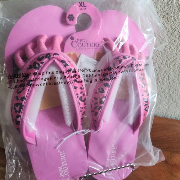 Pedi Couture - Pedicure Sandals - Pink Leopard - Women's XL - NWT - Picture 7 of 8